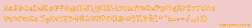 PfamateurRegular Font – Orange Fonts on Pink Background