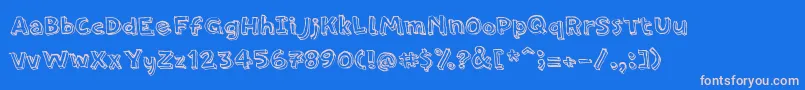PfamateurRegular Font – Pink Fonts on Blue Background