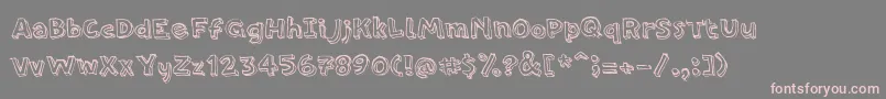 フォントPfamateurRegular – 灰色の背景にピンクのフォント