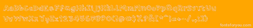 PfamateurRegular Font – Pink Fonts on Orange Background