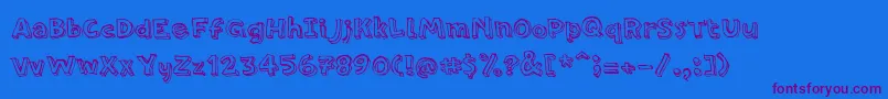 PfamateurRegular-Schriftart – Violette Schriften auf blauem Hintergrund