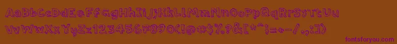 Шрифт PfamateurRegular – фиолетовые шрифты на коричневом фоне