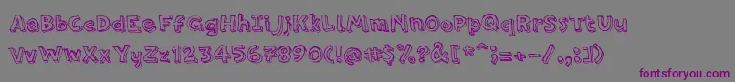 PfamateurRegular-Schriftart – Violette Schriften auf grauem Hintergrund