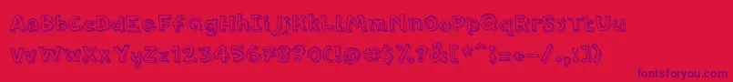 PfamateurRegular Font – Purple Fonts on Red Background