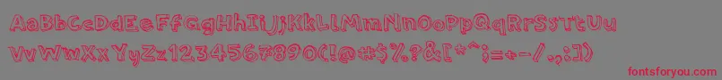 PfamateurRegular Font – Red Fonts on Gray Background