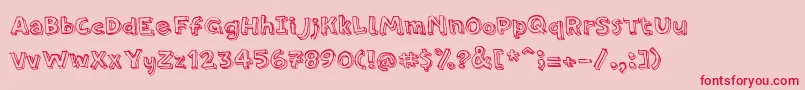 PfamateurRegular Font – Red Fonts on Pink Background