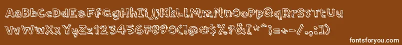 PfamateurRegular Font – White Fonts on Brown Background