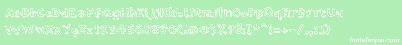 PfamateurRegular Font – White Fonts on Green Background