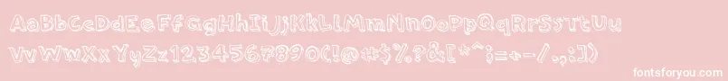 PfamateurRegular Font – White Fonts on Pink Background