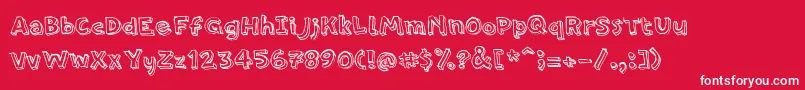 PfamateurRegular Font – White Fonts on Red Background