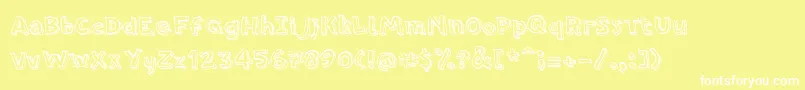 PfamateurRegular Font – White Fonts on Yellow Background