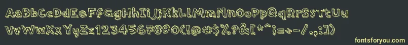 PfamateurRegular Font – Yellow Fonts on Black Background