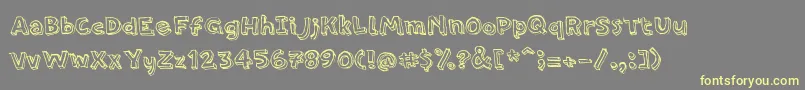 PfamateurRegular Font – Yellow Fonts on Gray Background