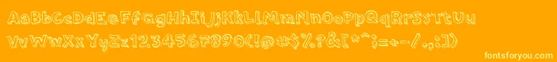 PfamateurRegular Font – Yellow Fonts on Orange Background