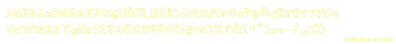PfamateurRegular Font – Yellow Fonts on White Background