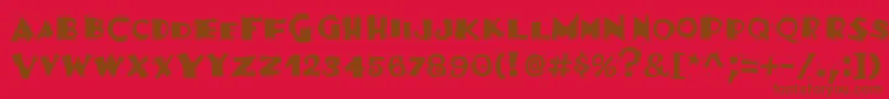 Festivassk Font – Brown Fonts on Red Background