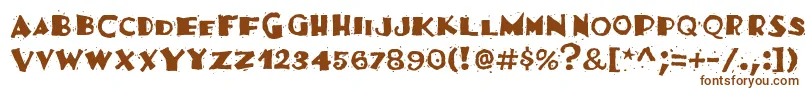 Festivassk-fontti – ruskeat fontit valkoisella taustalla