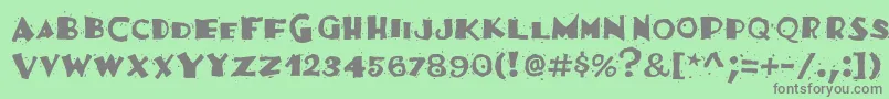 Festivassk Font – Gray Fonts on Green Background