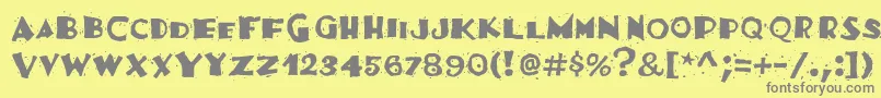 Festivassk-Schriftart – Graue Schriften auf gelbem Hintergrund