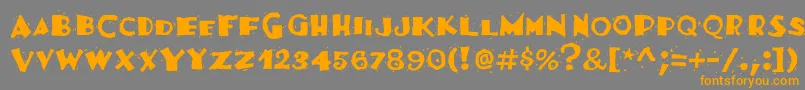 Festivassk Font – Orange Fonts on Gray Background