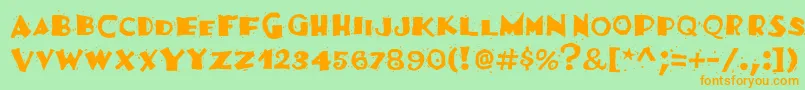 Festivassk Font – Orange Fonts on Green Background