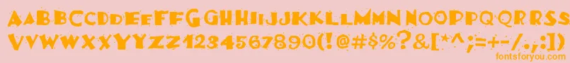 Festivassk Font – Orange Fonts on Pink Background