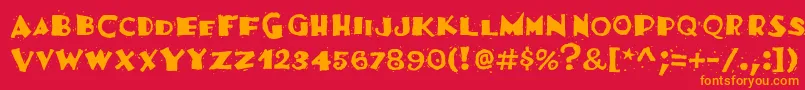 Festivassk Font – Orange Fonts on Red Background