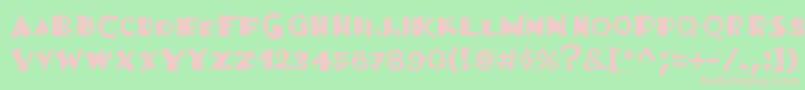 Festivassk Font – Pink Fonts on Green Background