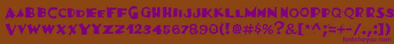 Festivassk Font – Purple Fonts on Brown Background