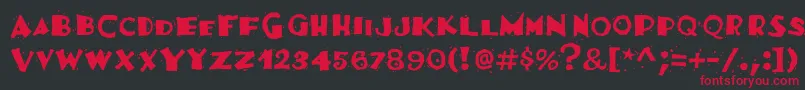 Festivassk Font – Red Fonts on Black Background
