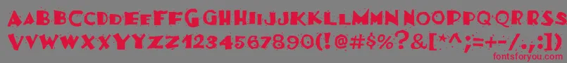 Festivassk Font – Red Fonts on Gray Background