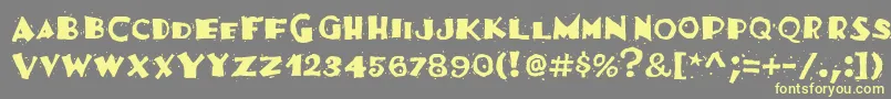 Festivassk Font – Yellow Fonts on Gray Background