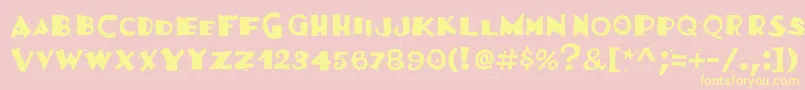 Festivassk Font – Yellow Fonts on Pink Background