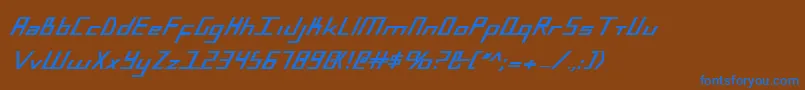BlueJulyExtrabold Font – Blue Fonts on Brown Background