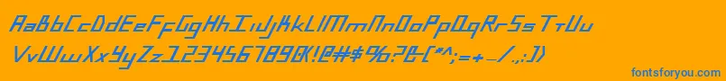 BlueJulyExtrabold Font – Blue Fonts on Orange Background