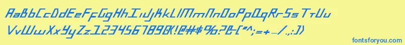 BlueJulyExtrabold Font – Blue Fonts on Yellow Background