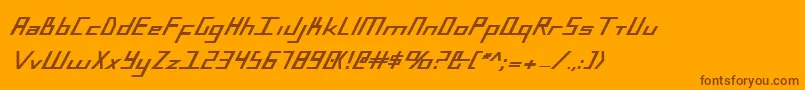 BlueJulyExtrabold Font – Brown Fonts on Orange Background
