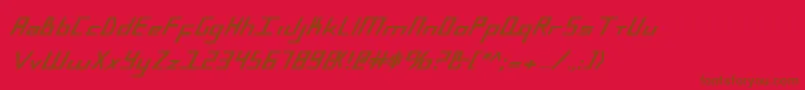 BlueJulyExtrabold Font – Brown Fonts on Red Background