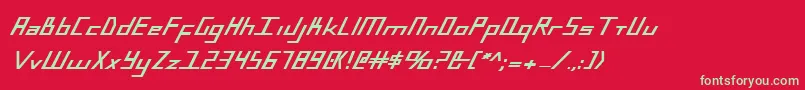 フォントBlueJulyExtrabold – 赤い背景に緑の文字