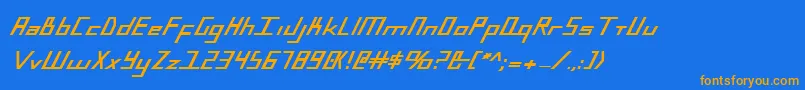 Fonte BlueJulyExtrabold – fontes laranjas em um fundo azul