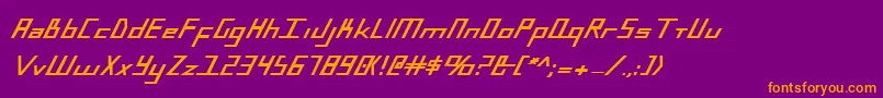 フォントBlueJulyExtrabold – 紫色の背景にオレンジのフォント