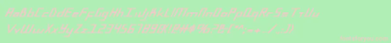 BlueJulyExtrabold Font – Pink Fonts on Green Background