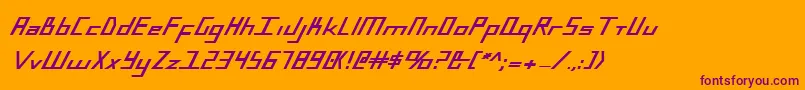 BlueJulyExtrabold Font – Purple Fonts on Orange Background