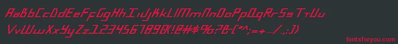 BlueJulyExtrabold Font – Red Fonts on Black Background