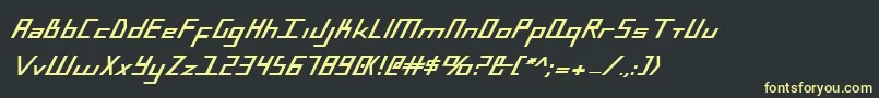 フォントBlueJulyExtrabold – 黒い背景に黄色の文字