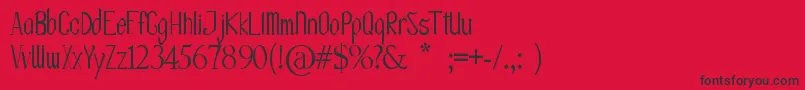 Police OlissipoScript – polices noires sur fond rouge