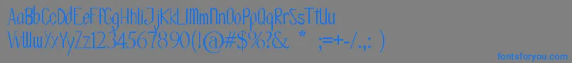 OlissipoScript-Schriftart – Blaue Schriften auf grauem Hintergrund