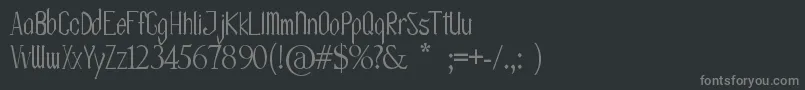 Czcionka OlissipoScript – szare czcionki na czarnym tle