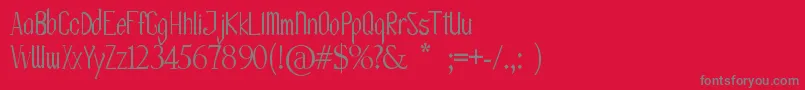 OlissipoScript-Schriftart – Graue Schriften auf rotem Hintergrund