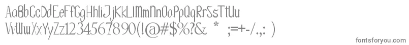 Fonte OlissipoScript – fontes cinzas em um fundo branco